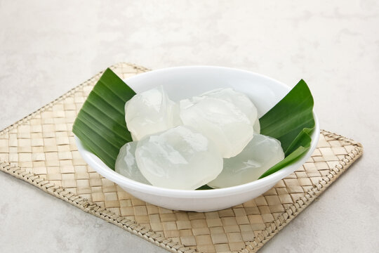 Siwalan or Lontar, (Borassus Flabellifer) served on white bowl
