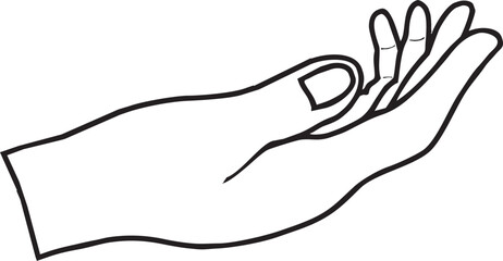 illustration of hand receiving