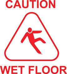 sign wet floor