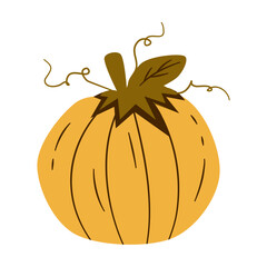 Retro Groovy Halloween pumpkin. Trippy retro spooky elements. Groovy boho vector illustration. Autumn october holiday.