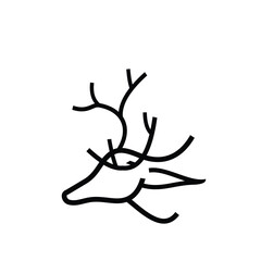 Line Art Deer Icon