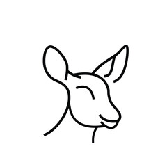 Line Art Deer Icon