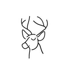 Line Art Deer Icon