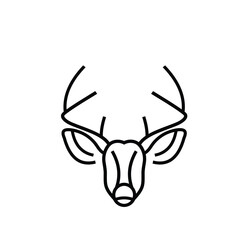 Line Art Deer Icon