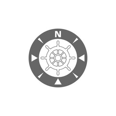 Obraz premium Compass nautical logo icon isolated on transparent background