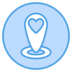 Placeholder icon in blue style, use for website mobile app presentation