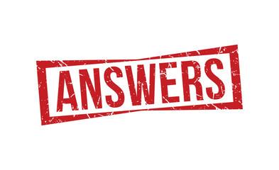 Answers grunge rubber stamp on white background. Answers Rubber Stamp.