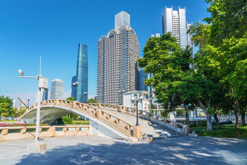 Modern Urban Architecture, Bridges, and Street Scenery in Guangzhou, China