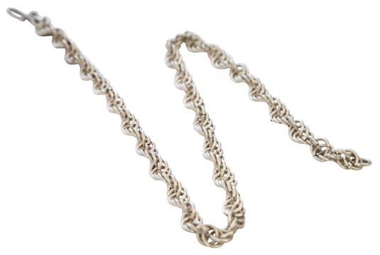 Silver chain isolated