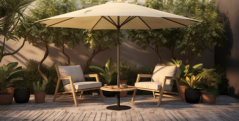 Parasol in Patio