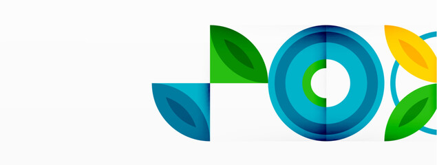 Colorful circles abstract background. Hi-tech design for wallpaper, banner, background, landing page, wall art, invitation, prints, posters