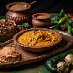 Mali's Tigadegena with Traditional Utensils and Vegetables