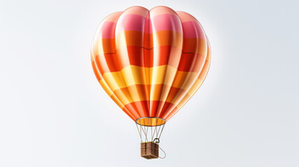 hot air balloon isolated white background. Generative Ai
