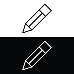 Pencil flat icon. Single high quality outline symbol of graduation for web design or mobile app. Thin line signs of education for design logo, visit card, etc. Outline logo of school