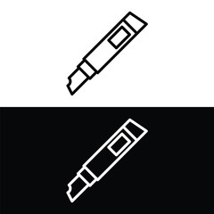 Paper Cutter Outline Icon Design illustration. Art and Crafts Symbol on White and black background. EPS 10 File