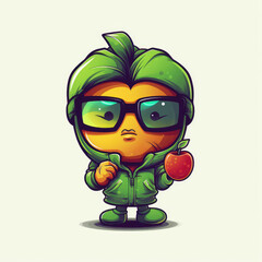 Apple Character Illustration generated AI