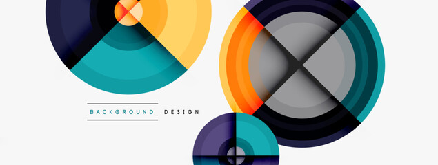 Obraz premium Circle pattern background. Abstract backgrounds bundle for wallpaper, banner, background, landing page, wall art, invitation, prints, posters