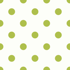 Green Large Polka Dots Pattern Repeat Background