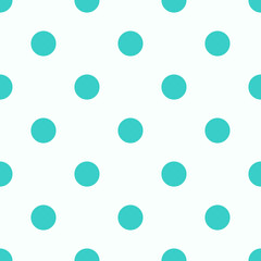 Blue Large Polka Dots Pattern Repeat Background