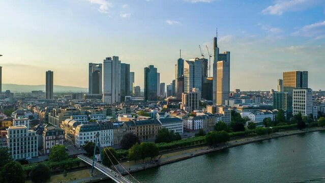 Frankfurt Skyline before Sunset