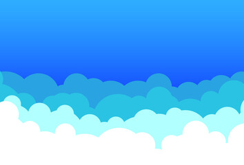 Clouds in the blue sky. Vector illustration.