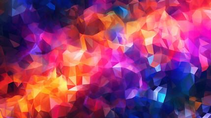 Glowing Geometric Symphony: Abstract Vibrant Light Background with Mesmerizing Interwoven Shapes, AI Generative