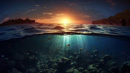 twilight over the world photography of ocean water with light reflected on the surface