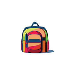 Nice Colorful School Bag Vector.
