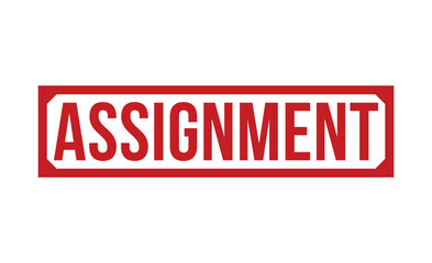 Assignment Red Rubber Stamp vector design.