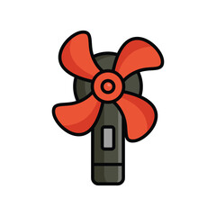 electric fan icon vector design template in white background