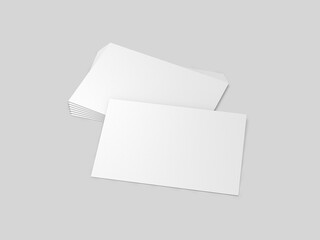 Blank visiting business card 3d template illustration.