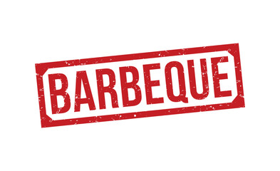 Barbeque grunge rubber stamp on white background. Barbeque Rubber Stamp.