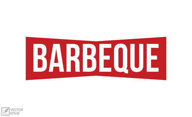 Fototapeta premium Barbeque Red Rubber Stamp vector design.