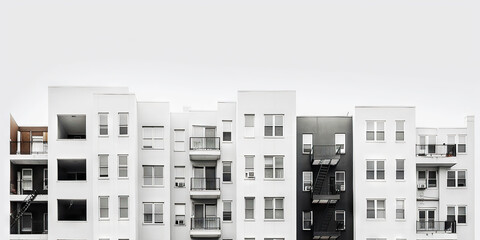 Modern building minimalism. abstract exterior. Generative AI