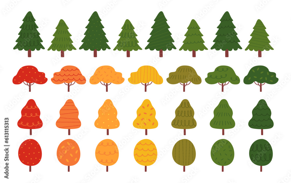 Canvas Prints a collection of coniferous and autumnal tree parts