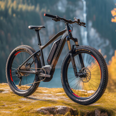 Fototapeta premium new electric bike with 1000Wh battery Generated AI