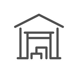 Buildings related icon outline and linear vector.