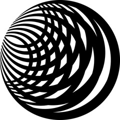 abstract 3d sphere black and white sphere globe ball shape earthconcept planet round technology pattern design.