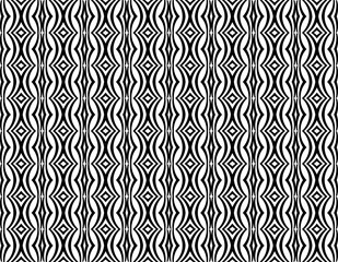 seamless pattern with code illustration black and white seamless pattern geometric arts zigzag striped diamond design texture element print tile damask monochrome line pattern.