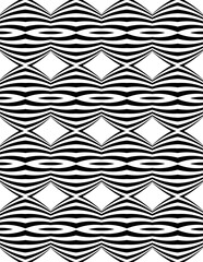 black and white seamless pattern geometric arts zigzag striped diamond design texture element print tile damask monochrome line pattern.