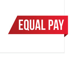 Vector illustration modern Equal pay banner, Isolated web element.