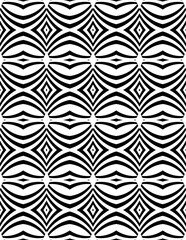 black and white seamless pattern geometric arts diamond design texture element print tile damask monochrome line pattern.