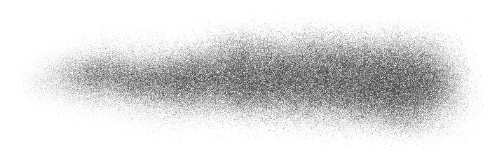 Noise effect with grain texture. Shape with grain gradient and stipple shadow. Dotted wave of paint. Grunge line. © Chorna_L