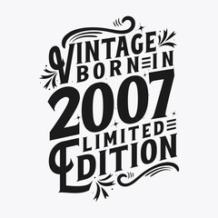 Vintage Born in 2007, Born in Vintage 2007 Birthday Celebration