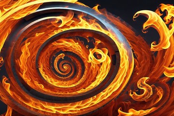 abstract orange fire background, Generative AI