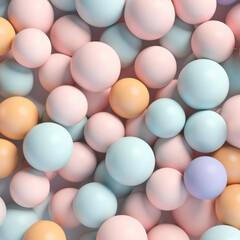 Balls background texture pattern minimal. Pastel sphere, Generative Ai. 
