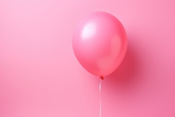 Pink Birthday Balloon on Pink Background | Celebration party balloon for girls
