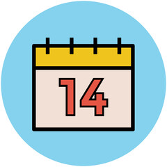 Easy to use flat icon of love diary 