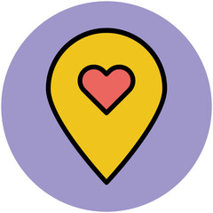 An eye catchy flat icon of heart