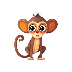 Fototapeta premium Friendly Spider Monkey: Welcoming 2D Illustration of a Lovable and Sociable Jungle Resident